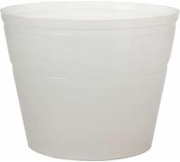 VIVANNO Accessoires pour bacs à fleurs en plastique REMPLACEMENT FLEXIBLE Rond, blanc mat - 30x22 cm