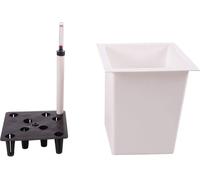 VIVANNO Accessoires pour bacs à plantes en plastique RACCORDEMENT Arrosage conique, blanc mat - 29x29x32 cm