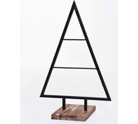 VIVANNO Arbre de Noël tôle d'acier peinte par poudrage NOEL, noir - 40x20x58 cm