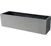 VIVANNO Bac à fleurs acier inoxydable BALKONIX Bac, argent brossé - 40x17x17 cm
