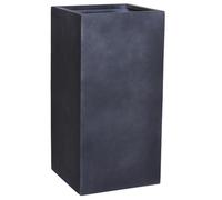 VIVANNO Bac à Fleurs en Fibre de Verre Aspect Pierre Bloc 80 cm de Haut, Anthracite