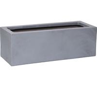 VIVANNO Bac à fleurs en fibre de verre FLOBO Bac, gris design béton - 45x17x15 cm