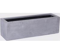 VIVANNO Bac à fleurs en fibre de verre FLOBO Bac, gris design béton - 60x17x15 cm
