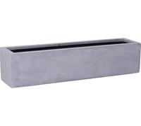 VIVANNO Bac à fleurs en fibre de verre FLOBO Bac, gris design béton - 80x17x15 cm