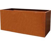 VIVANNO Bac à plantes acier corten MAXI bac, patine brune - 60x30x30 cm