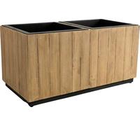 VIVANNO Bac à plantes bois MAXI Caisson, brun antique - 81x41,50x40 cm