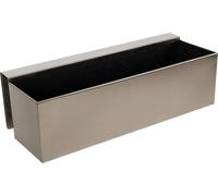 VIVANNO Bac à plantes en acier inoxydable BINOX Bac, argent brossé - 80x22x17 cm