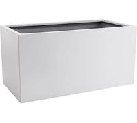 VIVANNO Bac à plantes en fibre de verre MAXI Caisson, blanc mat - 80x40x40 cm