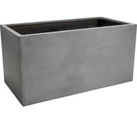 VIVANNO Bac à plantes en fibre de verre MAXI Caisson, gris design béton - 80x40x40 cm