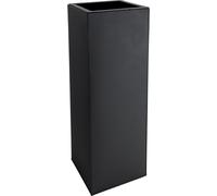 VIVANNO Bac à plantes zinc BLOCK colonne, anthracite mat - 40x40x100 cm