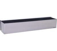 VIVANNO Balconière en acier inoxydable BINOX Caisson, argent brossé - 100x22x17 cm
