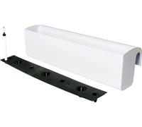 VIVANNO Balconnière plastique BALKONA CLASSICO Bac, blanc brillant - 80x20x22 cm