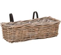 VIVANNO Balconnière Rotin SACADA Caisson, naturel tressé - 46x18x14 cm