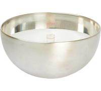 VIVANNO Bougeoir d'extérieur Acier inoxydable SOPLAR Bol, Argent brossé - 24x12 cm