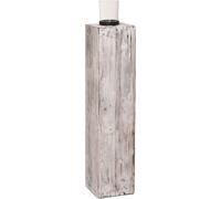 VIVANNO Chandelier en bois LUMIRA, blanc antique - 16x16x86 cm