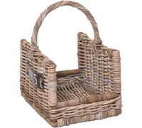 VIVANNO Corbeille à bois en rotin LUMBER Coffret, tressé naturel - 45x35x48 cm