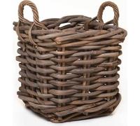 VIVANNO Corbeille décorative en rotin CABAZ Coffre, tressé naturel - 35x35x42 cm
