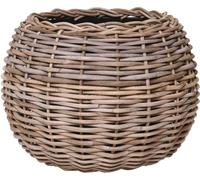 VIVANNO Corbeille décorative en rotin PALLA Ronde, Naturellement tressée - 45x34 cm