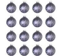 VIVANNO Décoration de sapin de Noël verre ICY, anthracite laque glacée - 6x6x60 cm