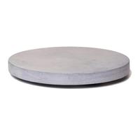 VIVANNO Dessous de Plat à roulettes Rouleau pour Plantes Rond Pierre Artificielle Gris Movo - 4 x 28 cm