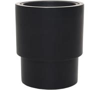 VIVANNO Escada Pot de Fleurs en Noir Mat, Fibre de Verre, 40x35 cm, idéal pour l'intérieur & l'extérieur