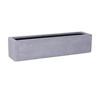 VIVANNO Flobo Jardinière en Fibre de Verre Anthracite 15 x 80 x 17 cm