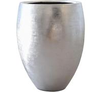 VIVANNO Grand bac à Fleurs Exclusif en Fibre de Verre Caliso 62 cm Argent Brillant