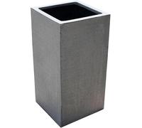 VIVANNO Jardinière Colonne de Plantes en Fibre de Verre Design béton Gris Bloc - 60x30x30 cm