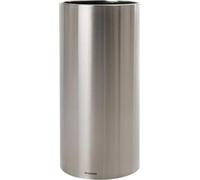 VIVANNO Jardinière en acier inoxydable ESTRA Rond, argent brossé - 40x40x80 cm