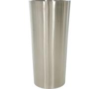 VIVANNO Jardinière en acier inoxydable RONDO Rond, argent brossé - 45x45x90 cm
