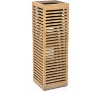 VIVANNO Jardinière en bois BLOCK colonne, veinure brune - 25x25x77 cm