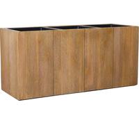 VIVANNO Jardinière en bois MAXI caisse, veinure brune - 95x33x45 cm