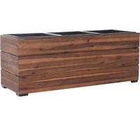 VIVANNO Jardinière en bois MAXI Caisson, brun rayé - 91x33x35 cm