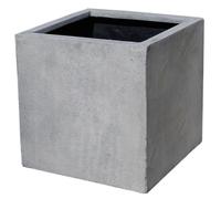 VIVANNO Jardinière en Fibre de Verre - 60x60x60 cm - Design béton Gris - Jardinière carrée pour l'extérieur et l'intérieur