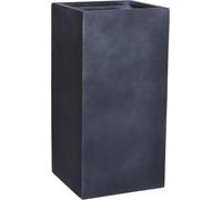 VIVANNO Jardinière en fibre de verre BLOCK colonne, anthracite aspect pierre - 40x40x80 cm