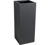 VIVANNO Jardinière en fibre de verre BLOCK colonne, anthracite mat - 30x30x75 cm