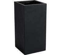 VIVANNO Jardinière en fibre de verre BLOCK colonne, anthracite mat - 40x40x80 cm
