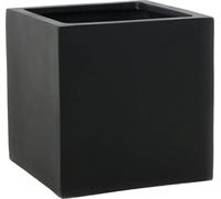 VIVANNO Jardinière en fibre de verre BLOCK cube, anthracite mat - 30x30x30 cm