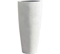 VIVANNO Jardinière en fibre de verre CITY Ronde, Beige aspect pierre - 47x100 cm