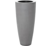 VIVANNO Jardinière en fibre de verre CITY Ronde, Gris Design Béton - 37x80 cm
