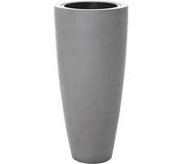 VIVANNO Jardinière en fibre de verre CITY Ronde, Gris Design Béton - 47x100 cm