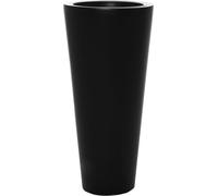 VIVANNO Jardinière en fibre de verre RONDO CLASSICO Rond, Anthracite mat - 47x47x100 cm