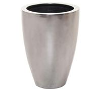 VIVANNO Jardinière Jardinière en Fibre de Verre argentée métallisée OPALA (44x32)