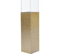 VIVANNO Photophore composite alu CANDELA Rectangulaire, Or aspect feuille brillant - 25x25x100 cm
