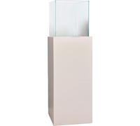 VIVANNO Photophore composite aluminium CANDELA rectangulaire, blanc mat - 25x25x80 cm
