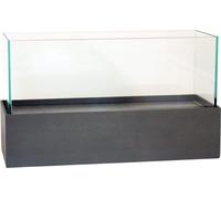 VIVANNO Photophore en fibre de verre CANDELITO, anthracite mat - 50x20x29 cm