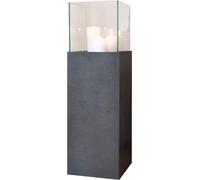 VIVANNO Photophore en fibrociment CANDELA Rectangulaire, Anthracite mat - 25x25x80 cm