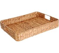 VIVANNO Plateau de Service Corbeille de Table Corbeille en Jacinthe d'eau Naturelle Grande Tim - 8 x 50 x 40 cm