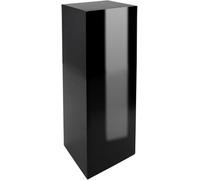 VIVANNO Podestat Colonne Déco Stèle Présentoir à Fleurs Fibre de Verre Noir Brillant 30x30x80