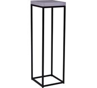 VIVANNO podium tôle d'acier vernie par poudre PODEST colonne, gris mat - 25x25x80 cm